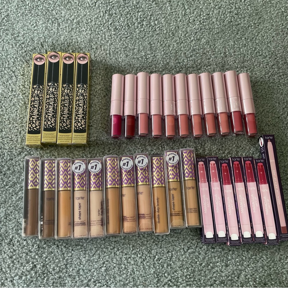 LOT OF TARTE PRODUCTS, Maracuja lipsticks, concealer, mascara, concealers